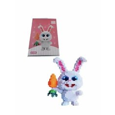 3д конструктор для взрослых и детей заяц кролик / Конструктор детский пластиковый развивающий из миниблоков 3D "Кролик" Тоу