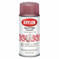 Лак с блестками Krylon Glitter, красный, 113гр