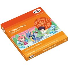 Пластилин Гамма "Оранжевое солнце", 12 цветов (6 классич, 6 пастельных), 168г, со стеком, картон. упаковка, 2 штуки Gamma