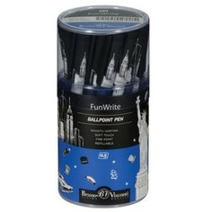 Bruno Visconti Ручка шариковая Bruno Visconti "FunWrite. Романтическое путешествие. Нью-Йорк", синяя, 0,5мм
