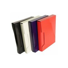 Папка Бюрократ с 80 прозр. вклад. DeLuxe A4 пластик 0.7мм молочный в коробе