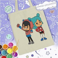 Шоппер-раскраска Игры Toca Boca (Тока бока, Милота, аватар, мобильнвя игра) - 30