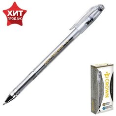 Ручка гелевая Crown HJR-500B, узел 0.5 мм, чернила чёрные