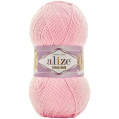 Пряжа Alize Cotton Gold розовый (518), 55%хлопок/45%акрил, 330м, 100г, 3шт