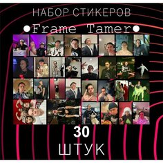 Набор стикеров "Frame Tamer" 30 штук , Александр Ермолаев , стример , TWITCH , стикеры , наклейка на телефон , ноутбук, на стену для декора Нет бренда