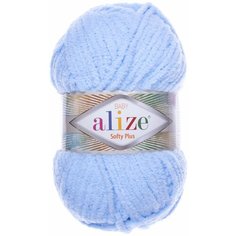 Пряжа Alize Softy plus светло-голубой (183), 100%микрополиэстер, 120м, 100г, 5шт
