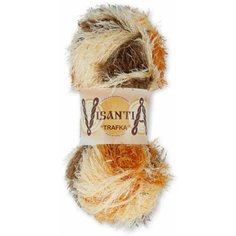 Пряжа Visantia Trafka melange светло-бежевый-бежевый-песочный (7137), 100%полиэстер, 150м, 100г, 3шт