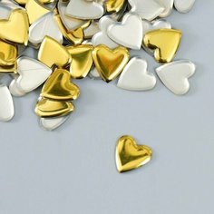 Декор для творчества металл Сердца золото набор 150 шт 1х1 см Нет бренда