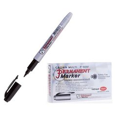 Маркер перманентный Crown Multi Marker Super Slim, 1.0 мм, пулевидный, чёрный