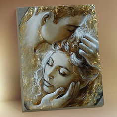 Картина по номерам с поталью (40х50) Необходимость присутствия (17 цветов) HR0383 Флюид Free Fly