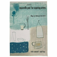 Альбом для рисования акв. Kroyter 30л А4, склейка, бл.180г, тв. подл, Проф 64652, 1535220