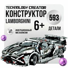 Конструктор Leibao Technology CREATOR 593 детали спорткар с инерционным механизмом Game US