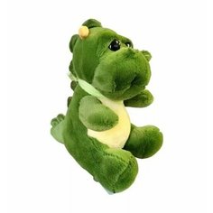 Мягкая игрушка Дракон с повязкой зеленый. 23 см. Талисман 2024 года Дракон сидячий Королева Игрушек