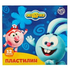 Смешарики Пластилин смешарики, 12 цветов, 180 г