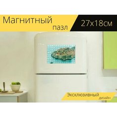 Магнитный пазл "Хорватия, дубровник, форт" на холодильник 27 x 18 см. Lots Prints