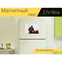 Магнитный пазл "Рыцарь, копье, броня" на холодильник 27 x 18 см. Lots Prints