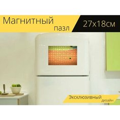 Магнитный пазл "Виды спорта, большой теннис, мяч" на холодильник 27 x 18 см. Lots Prints