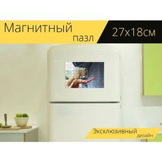 Магнитный пазл "Животное, домашний питомец, зоопарк" на холодильник 27 x 18 см. Lots Prints