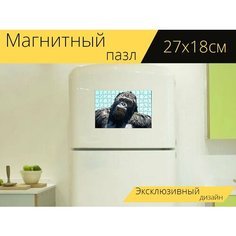Магнитный пазл "Братья уорнер, кинг конг, горилла" на холодильник 27 x 18 см. Lots Prints