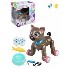 "Кошка Умная" с миской и рыбкой на радиоуправлении Zhorya