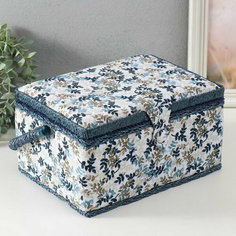 Шкатулка для рукоделия "Лиственные веточки" 19х26х14.5 см Сима ленд