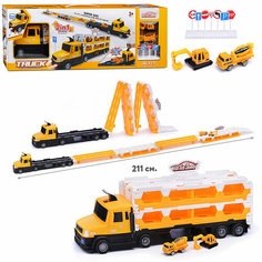 Машина-Трек 660-S33 "Truck" желтая, в коробке Oubaoloon
