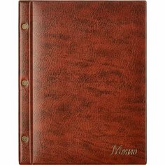Папка адресная Меню на винтах, 2273, коричневая Noname