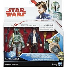 Набор фигурки Star Wars Force Link Хан Соло и Боба Фетт