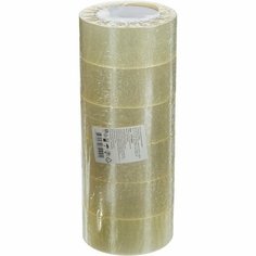 Клейкая лента (скотч) упаковочная (48мм х 132м, 40мкм, прозрачная) 6шт. Noname