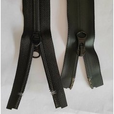 Застежка-молния водонепроницаемая, обратная, черная. YKK. Тип 5. Длина 90 см. 2 бегунка. Витая