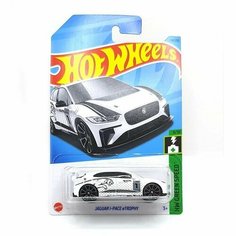 HKK25 Машинка игрушка Hot Wheels металлическая коллекционная Jaguar I-Pace eTrophy белый