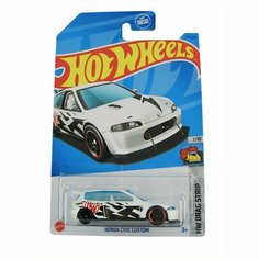 HKH33 Машинка игрушка Hot Wheels металлическая коллекционная Honda Civic Custom белый; черный