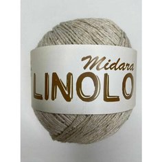 Пряжа для вязания Linolo Midara лен и хлопок, 2 мотка по 100 гр