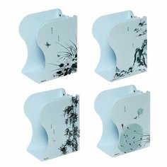 Calligrata Подставка для книг раздвижная 3 отделения, металл, микс Природа