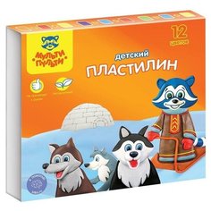Пластилин Мульти-Пульти Енот на Аляске 12 цв.
