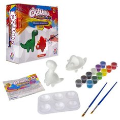 1 TOY Набор для детского творчества Сквиши декор Динозавры Т20970