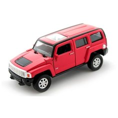 Внедорожник Welly Hummer H3 (43629) 1:34, 11 см, красный