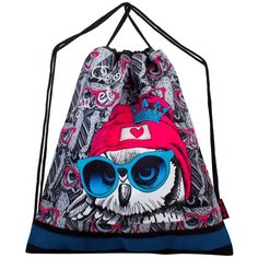 DeLune Мешок для обуви Princess owl S-161, серый/красный/синий