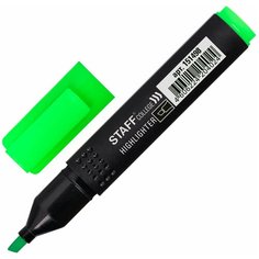 Текстовыделитель STAFF "STICK", зеленый, 1-4 мм, 151498 - 12 шт.