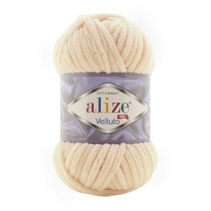 Пряжа для вязания Alize Velluto 100гр. 68м. (100% микрополиэстер) (310 медовый), 5 мотков