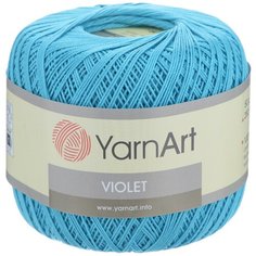 Пряжа для вязания YarnArt "Violet", цвет: ярко-бирюзовый (0008), 282 м, 50 г, 6 шт