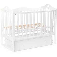 Кроватка Bebizaro Jameson Heart, классическая, универсальный маятник, white