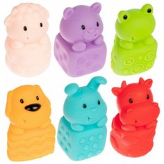 Игрушка развивающая Сенсорные мячики Bondibon «КАК трогательно!», зверята 6 шт
