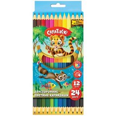 Карандаши цветные двусторонние 24 цвета Creativiki
