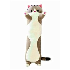 Мягкая игрушка-подушка Кот Батон Серый 100см/подушка-валик Китай