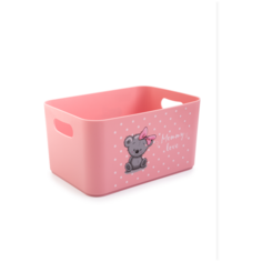 Корзина для детских игрушек Mommy love, цвет нежно-розовый Berossi