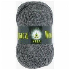 Пряжа Vita Alpaca Wool (2973 темно-серый меланж)