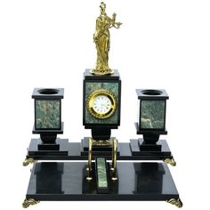 Настольный набор для руководителя "Фемида" с часами Русь Великая