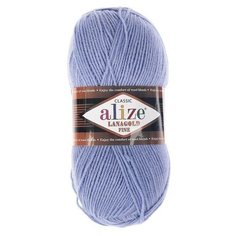 Пряжа Alize Lanagold Fine, 49 % шерсть, 51 % акрил, 100 г, 390 м, 1 шт., 40 голубой