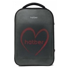 Рюкзак Hatber LED Frame 41х29х15см Экокожа 1отдел, отделение для ноутбука, потайной карман на спинке, Черный
